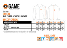 Load image into Gallery viewer, 9400 GAME Sportswear Three Season Jacket
