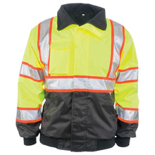 Load image into Gallery viewer, 1385 Black Bottom Hi Vis Bomber Jacket with Contrasting Tape
